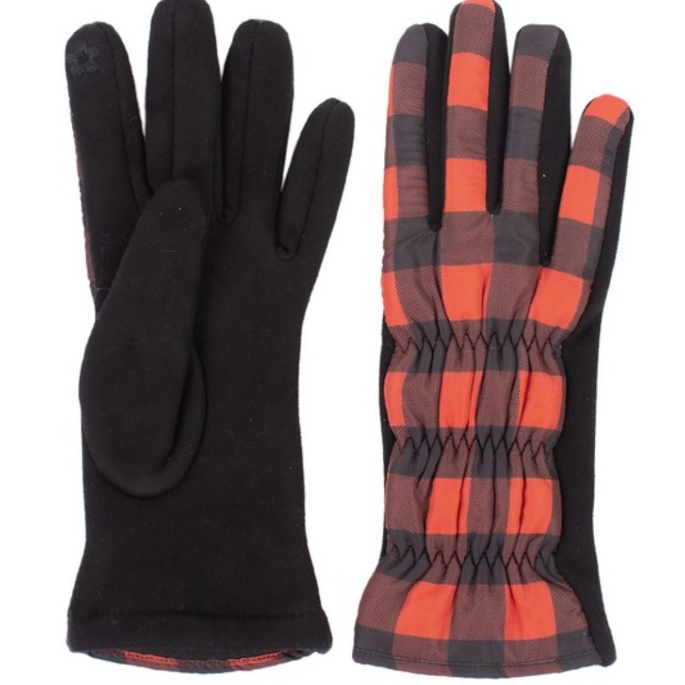 Red Buffalo Plaid Winter Gloves
